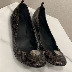 J Crew Grey leopard flats Size 37